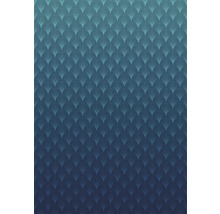 Blauw behangpatroon met waaierdesign