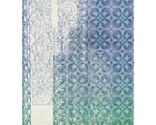 Patroon met bloem- en ornamentele motieven