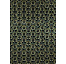 Behang met pauwenveerontwerp