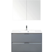 Wastafel met onderkast en spiegelkast voor de badkamer