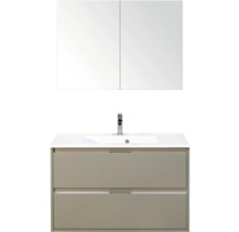 Wastafelonderkast met spiegelkast in de badkamer