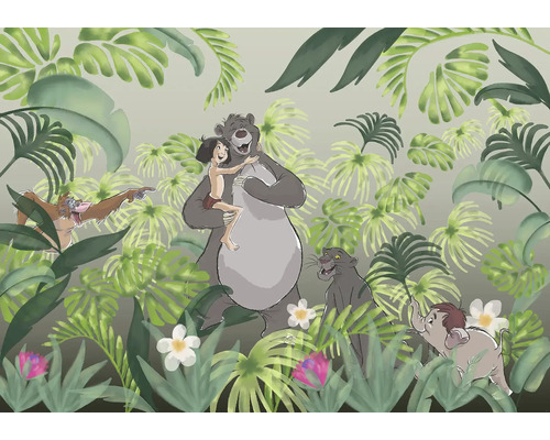 KOMAR Fotobehang vlies DX8-030 Disney Edition 4 Welcome To the Jungle 400x280 cm Jungleboek illustratie met Mowgli, Baloe, Bagheera, Hathi en King Louie