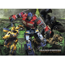 Transformers Rise of the Beasts poster met de personages Optimus Prime, Bumblebee, Optimus Primal en Cheetor