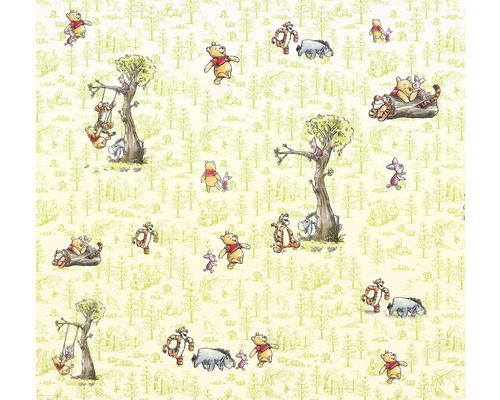 KOMAR Fotobehang vlies DX6-031 Disney Edition 4 Winnie the Pooh Friends 300x280 cm Behang met Winnie de Poeh motieven en boompatroon