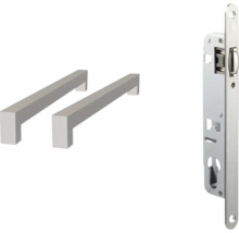 Deurbeslagset met twee deurklinken en slotkast