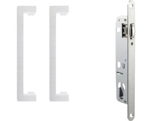 Deurbeslagset met twee deurklinken en een insteekslot