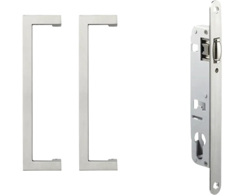 Deurbeslagset met deurgreep en insteekslot