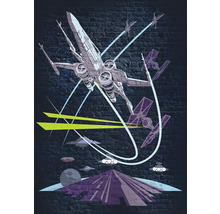 Star Wars muurschildering met X-Wing en TIE-Fighter ontwerp