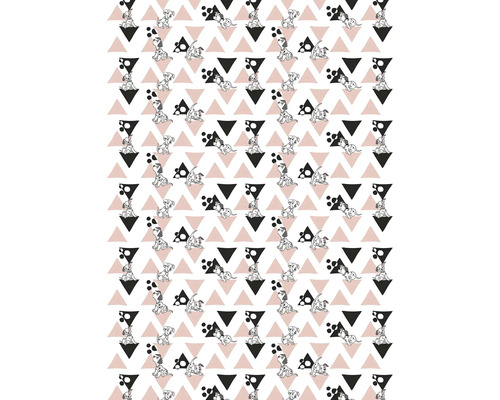 KOMAR Fotobehang vlies DX4-004 Disney Edition 4 101 Dalmatians Angles 200x280 cm Patroon met Dalmatische motieven en driehoeken