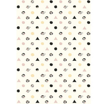 Behang met Dumbo motief, stippen en driehoeken