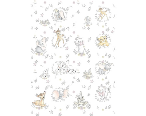 Behang met Disney motieven van Dumbo, Bambi, Marie, Simba en Dalmatiërs