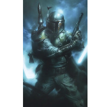 Schilderij van Boba Fett met helm en wapen