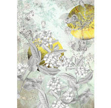 Decoratief bloemmotief met bloemen en bladeren