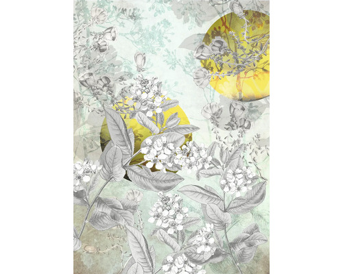 Decoratief bloemmotief met bloemen en bladeren