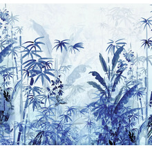 Behang met bamboe en tropische planten