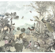 Illustratie van een junglelandschap met dieren