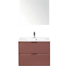 Wastafelmeubel met spiegel, onderkast met twee laden en kraan