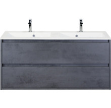 Wastafelonderkast met twee wastafels en twee laden