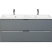 Wastafelonderkast met twee wastafels en twee lades