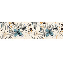 Abstract patroon met bloemen en bladeren