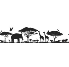 Silhouette van Afrikaanse dieren en bomen