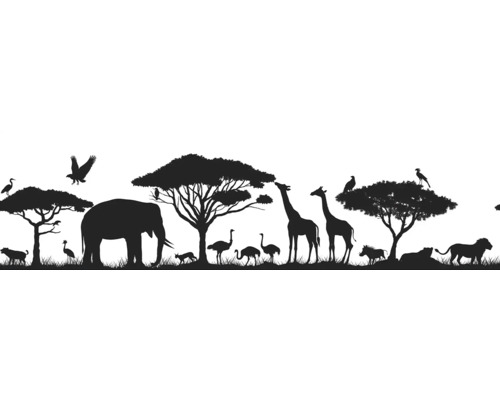 Silhouette van Afrikaanse dieren en bomen