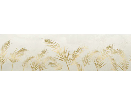 Behang met gouden palmtakmotief