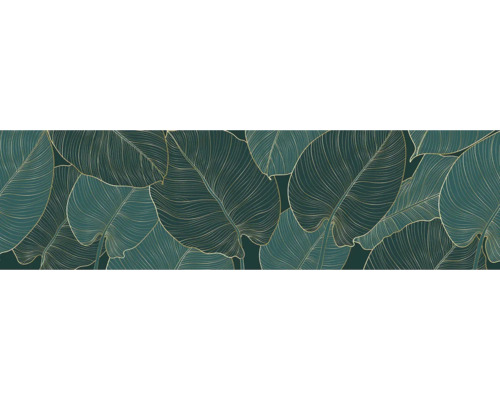 Behang met bladmotief