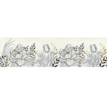 Decoratieve rand met bloemmotief voor een stijlvolle kamerinrichting