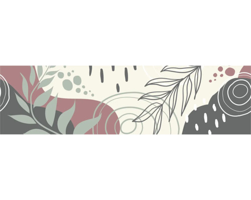 Abstract ontwerp met bladeren en cirkels