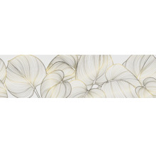 Behang met bladmotief