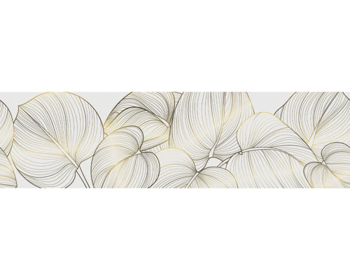 Behang met bladmotief