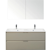 Dubbele wastafel met spiegelkast voor de badkamer