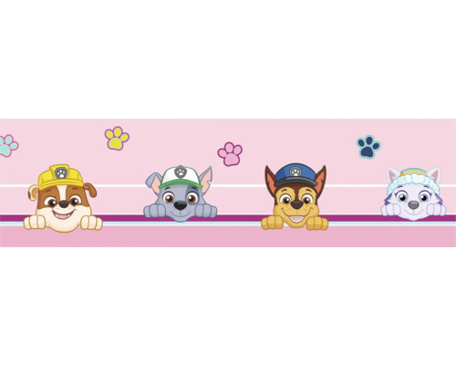 Paw Patrol-rand met de hoofden van de personages