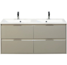 Wastafelmeubel met twee wastafels en vier lades