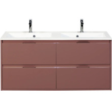 Dubbele wastafel met onderkast en laden voor de badkamer