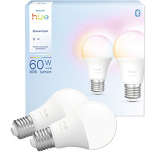 Philips Hue Essential E27 ledlamp, 2 stuks