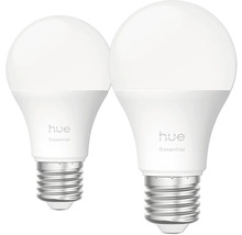 Twee Hue Essential lampen met E27 fitting