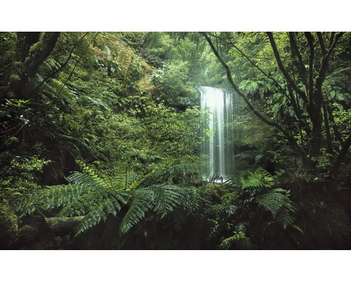 KOMAR Fotobehang vlies SHX9-125 Wanderlust - Stefan Hefele Secret Veil 450x280 cm Waterval omgeven door dichte vegetatie