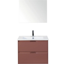 Wastafelmeubel met wastafel, kraan en spiegel