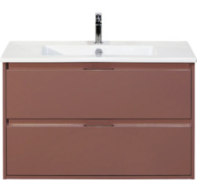 Wastafelonderkast met twee laden en opzetwastafel