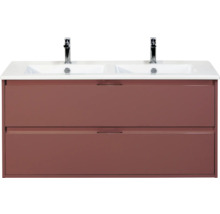 Wastafelonderkast met twee wastafels en twee lades