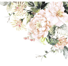 Aquarelschilderij van rozen en bloesems