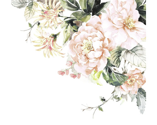 Aquarelschilderij van rozen en bloesems