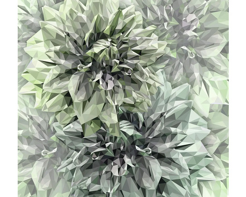 Abstracte weergave van een dahlia met geometrische vormen