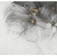 Abstracte kunst met grijze en gouden kleurverlopen