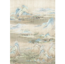 Behang met berglandschapmotief