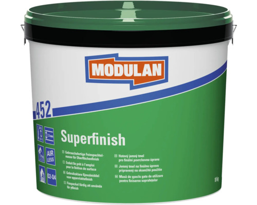 MODULAN Superfinish 452 fijnplamuur 18 kg Emmer kant-en-klare fijne plamuurmassa voor oppervlakken