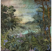 Jungle fotobehang met bomen, varens en andere planten