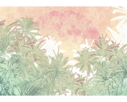 Tropisch behang met palmen en planten
